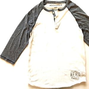 Aeropostale Long Sleeve Baseball Tee